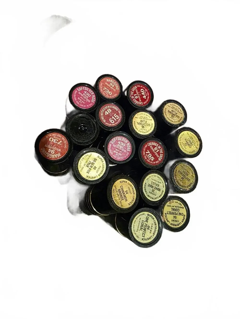 17 Vtg Revlon Super Lustrous Lipsticks Assorted Shades